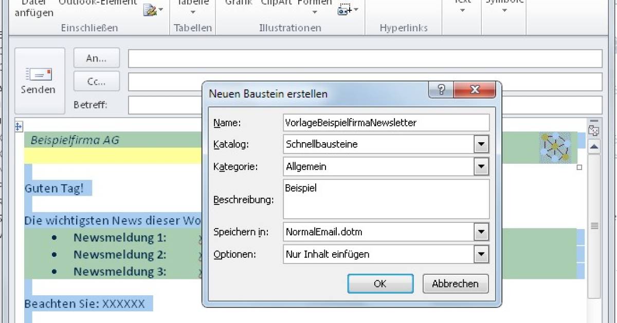 Outlook Mailvorlagen Und Schnellbausteine Erstellen Und Sichern Pctipp Ch