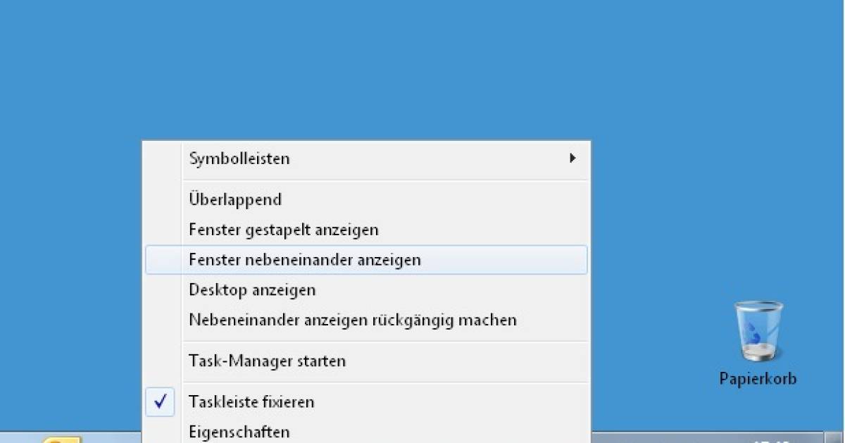 Windows 7 Fenster schnell nebeneinander pctipp.ch