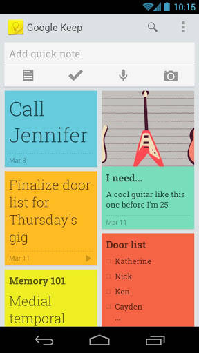 Die Android-App von Google Keep