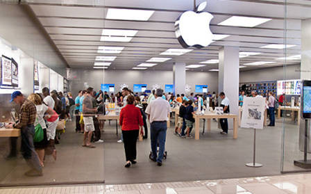 Die Apple-Stores laufen auch mit stärkerer Konkurrenz noch bestens