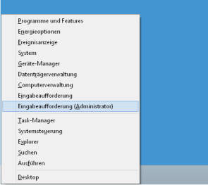 Das Windows-X-Menü