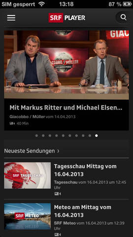 SRF Player App für iOS