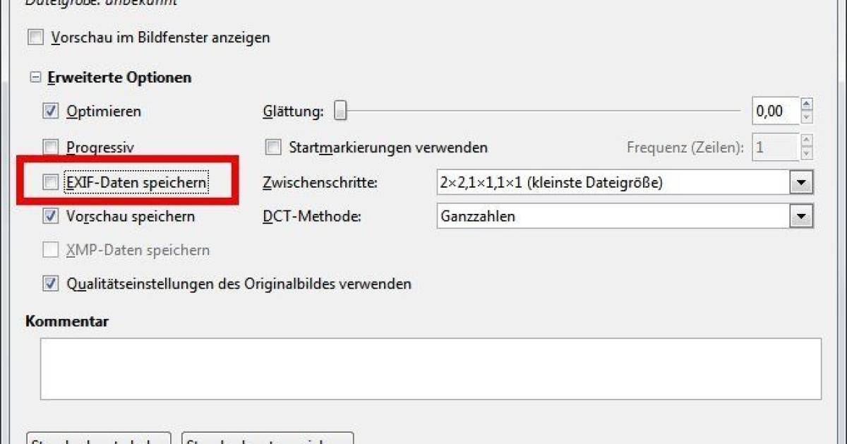 The Gimp: EXIF-Daten aus Fotos entfernen - pctipp.ch