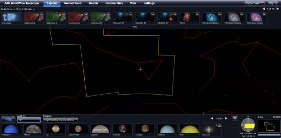 Screenshot des World Wide Telescope