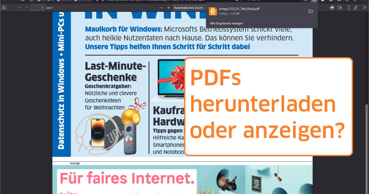 PDFDateien nur lesen, nicht speichern pctipp.ch