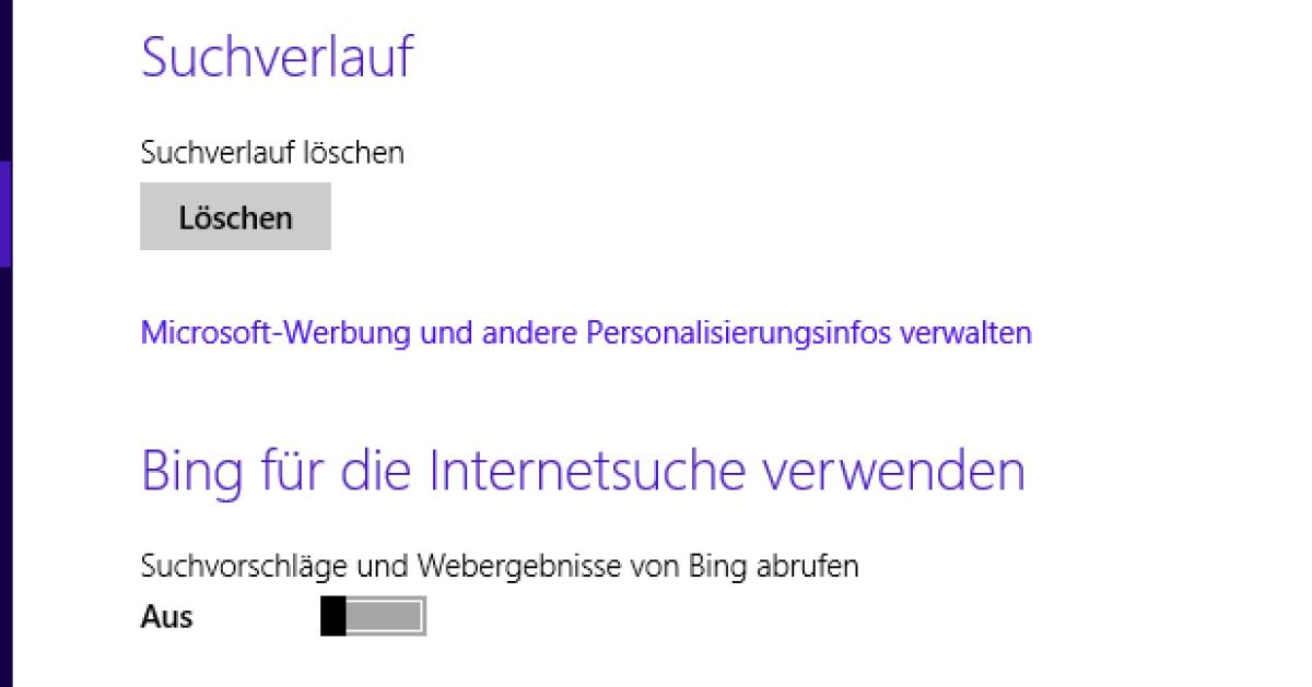 Windows 8: Bing-Suche loswerden - pctipp.ch