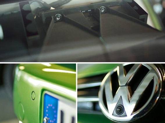 Über verschiedene Kameras und Sensoren nimmt das Fahrzeug seine Umgebung wahr (Bild: zVg V-Charge)