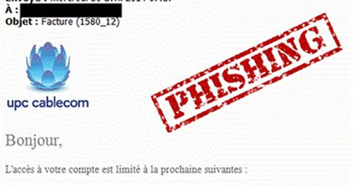Phishingmails mit Absender UPC Cablecom - pctipp.ch