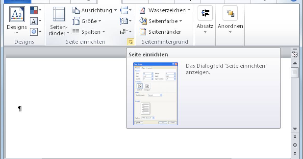Word Seitenrand Schacht Schrift Etc Permanent Einstellen Pctipp Ch