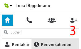 Kontakte hinzufügen in der Navigation