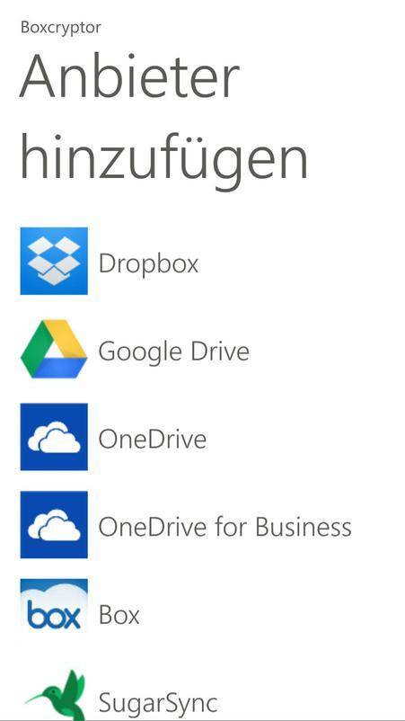 Boxcryptor verschlüsselt diverse Clouddienste