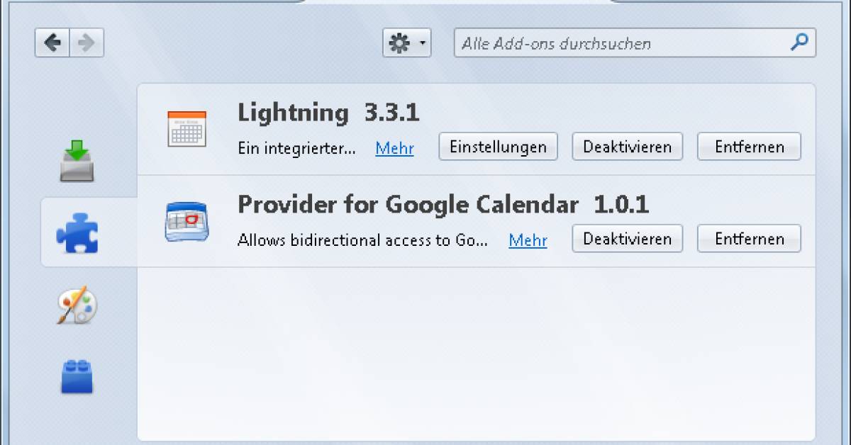 [Archiv] Thunderbird verliert dauernd den Google-Kalender - pctipp.ch