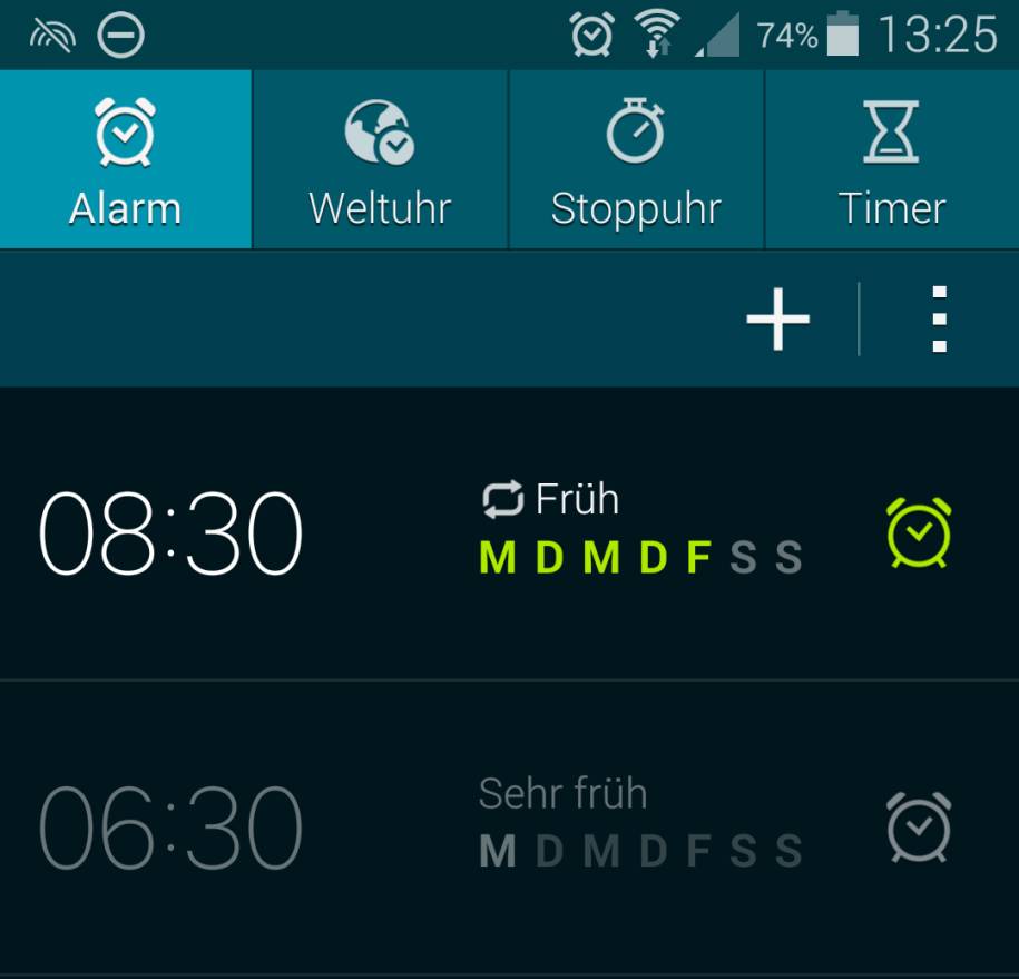 zeitansage wecker samsung