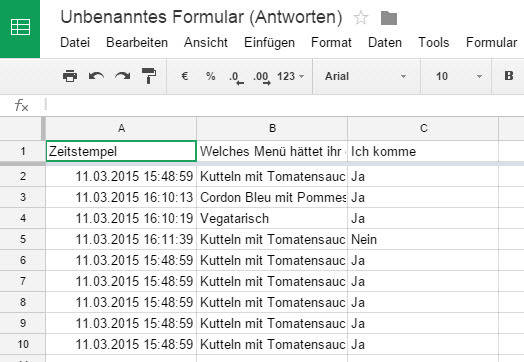 Nützlich: die Tabellenzusammenfassung