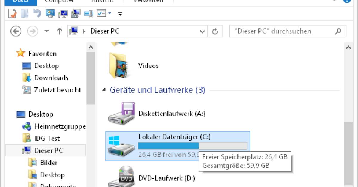 Laufwerk Wird überprüft Und Repariert 100 Abgeschlossen Windows: Auf Laufwerk C: schnell Platz schaffen - pctipp.ch