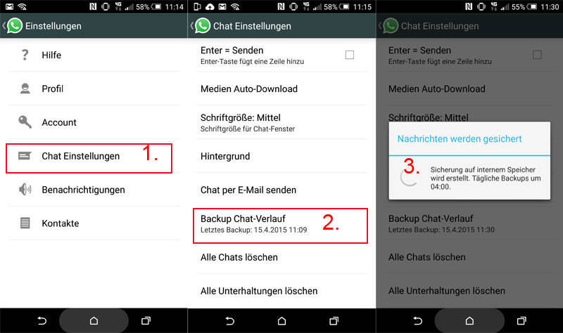 Wo wird WhatsApp Chat-Backup gespeichert iPhone?