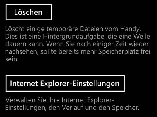 Mit Bordmitteln lässt sich auch Speicherplatz freischaufeln