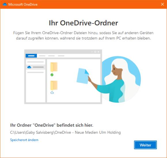 Der neue OneDrive-Speicherort