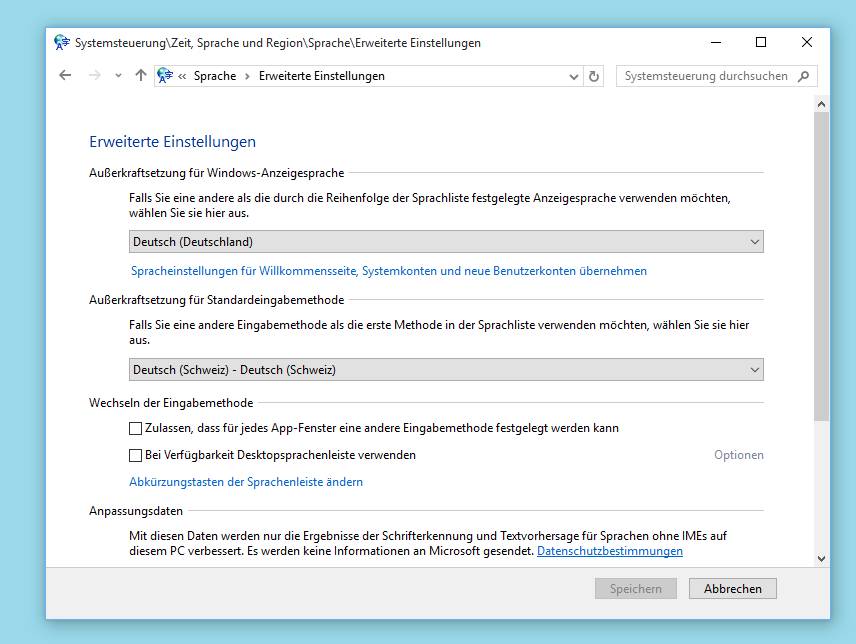 Windows 10: Anzeigesprache ändern - pctipp.ch