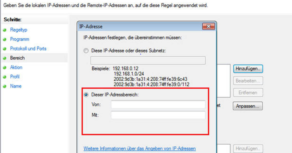 IPBereiche ausschliessen so gehts! pctipp.ch