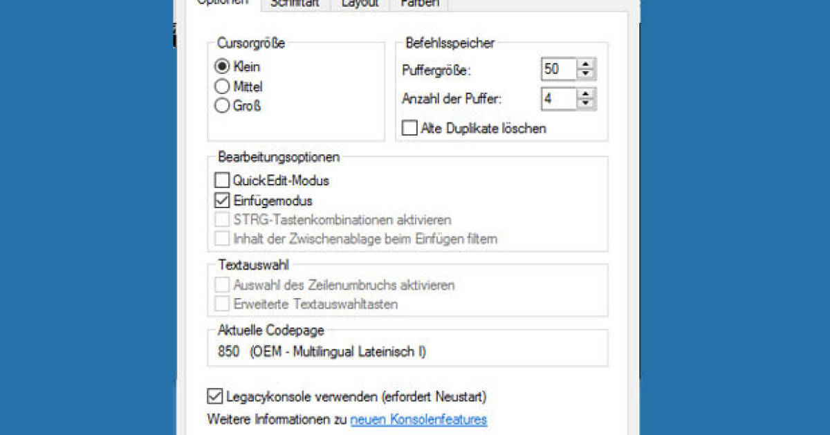 Windows 10:Copy & Paste in der Eingabeaufforderung - pctipp.ch