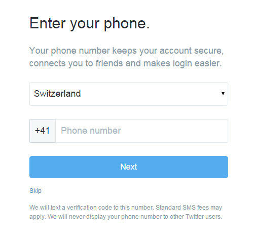 Wenn Sie Ihr Twitter-Profil über Ihre Handy-Nummer absichern, erhalten Sie bei jeder Anmeldung auf einem Fremdgerät eine SMS mit einem zusätzlichen Zahlencode