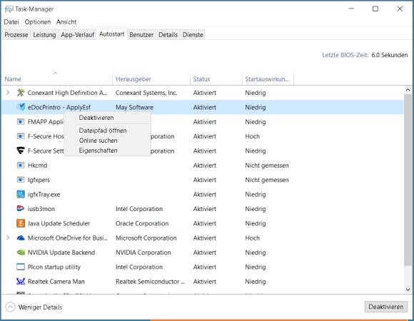 windows 10 manage autostart