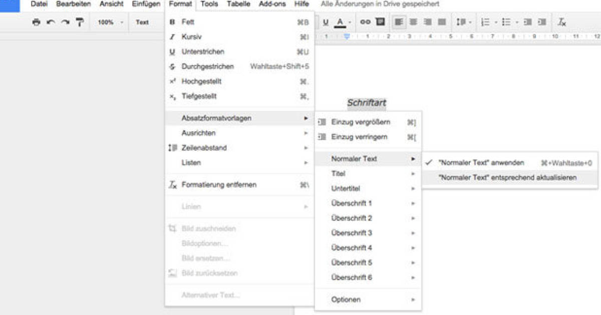 Google Drive: Schriftart ändern - pctipp.ch