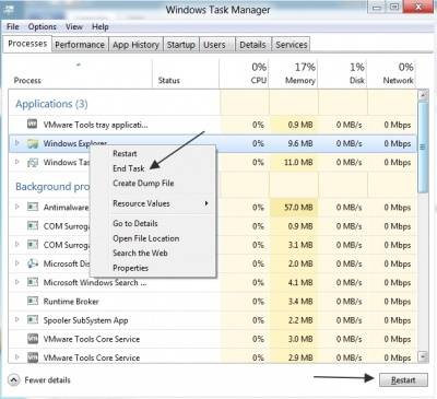 Unter Windows 8.1 (im Bild) und Windows 10 beenden Sie den Prozess auch direkt über den Taskmanager