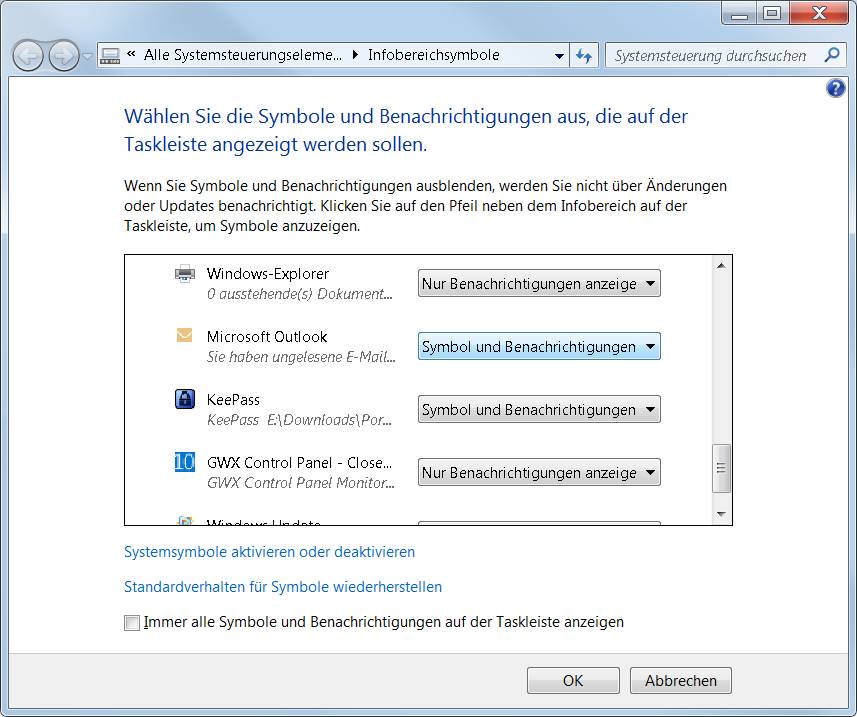 Windows Outlook Icon Aus Infobereich Verschwunden Pctipp Ch