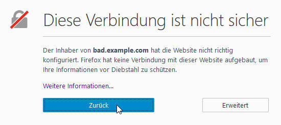 Feinschliff: Die Warnhinweise vor potentiell gefährlichen Webseiten wurden in Firefox 44 überarbeitet