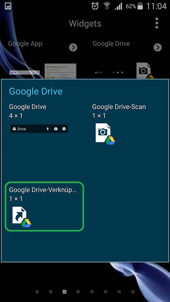 Platzieren Sie dieses auf dem Homescreen