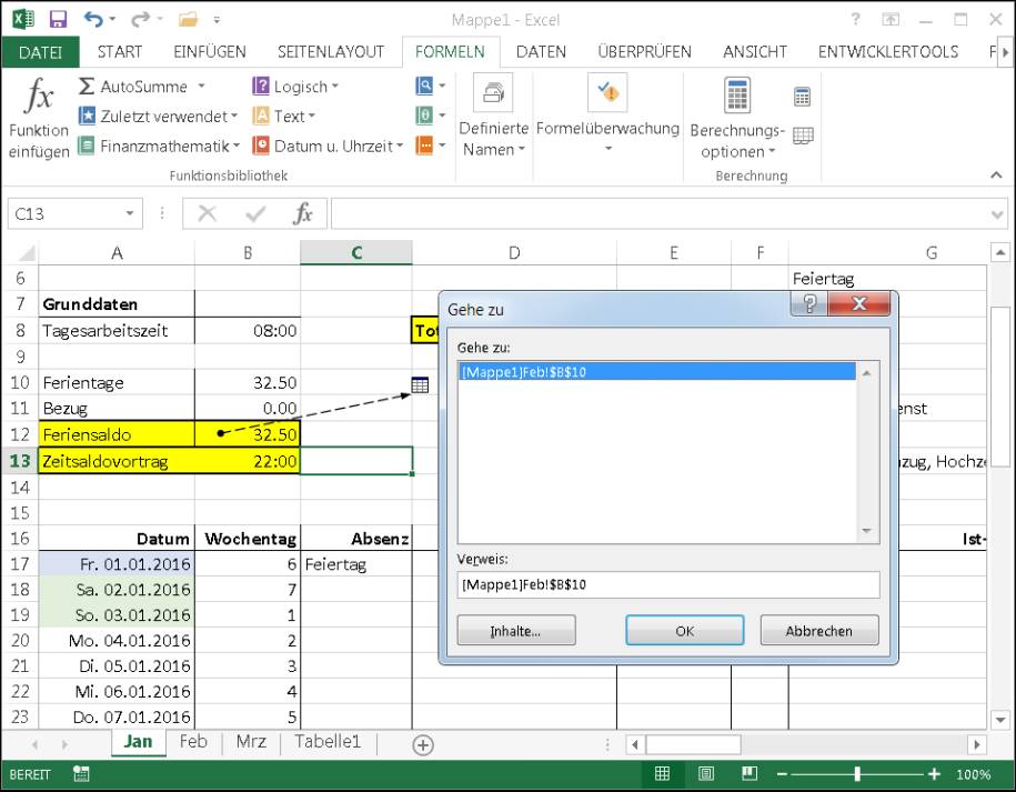 Excel Wo wird diese Zelle überall verwendet? pctipp.ch