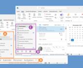 Screenshots vergleichen den Navigationsbereich vorher und nachher