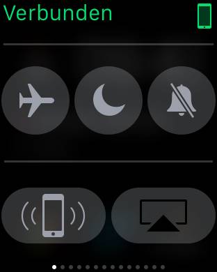 Der Button (unten links) lässt Ihr iPhone klingeln
