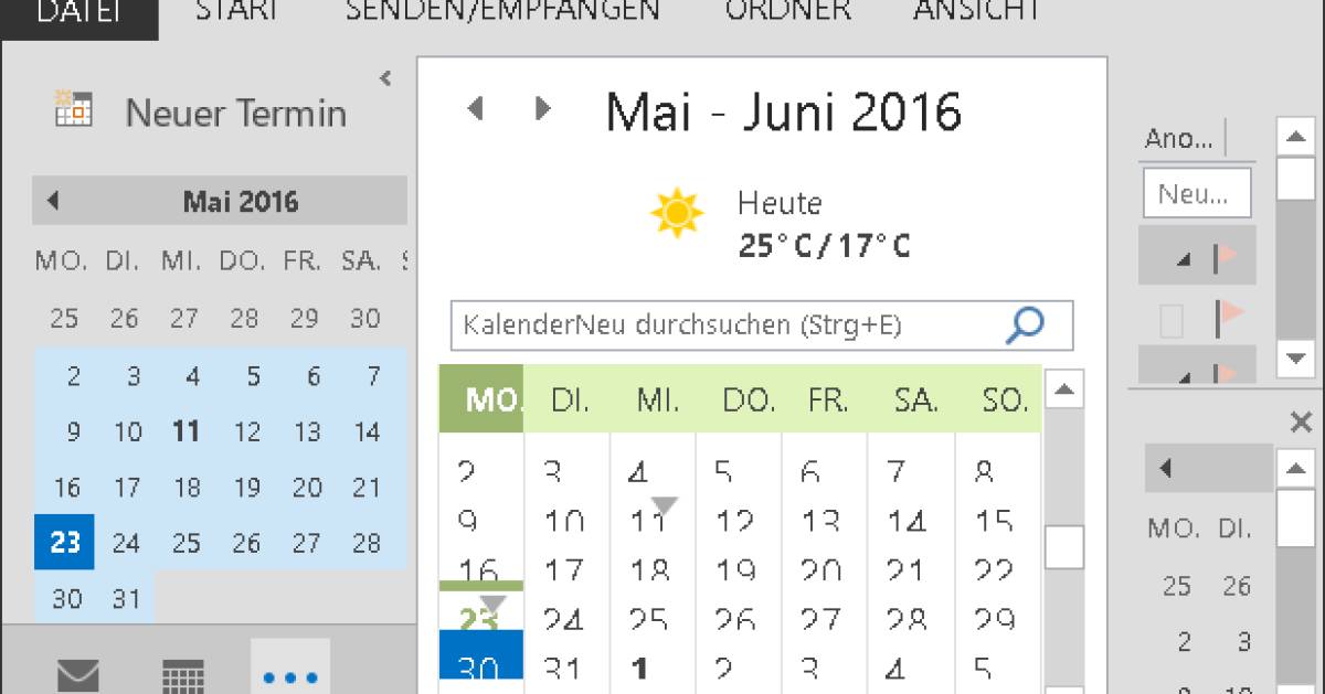 Outlook: Kopieren von Kalendereintr&auml;gen ins neue Konto - pctipp.ch