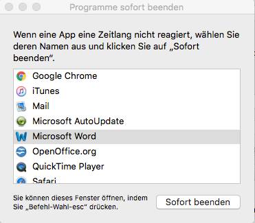 «Programme beenden» eignet sich, um schnell und einfach ein Mac-Programm zu beenden, ohne lange nach sonstigen Prozessen suchen zu müssen