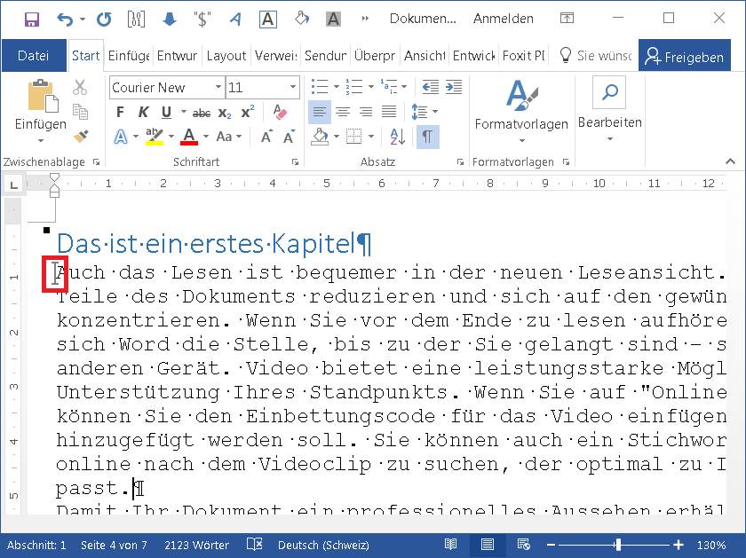 Word Textmarken und Verweise pctipp.ch