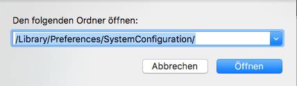 Öffnen Sie im Finder mit der Tastenkombination Commmand+Umschalt+G diesen Pfad