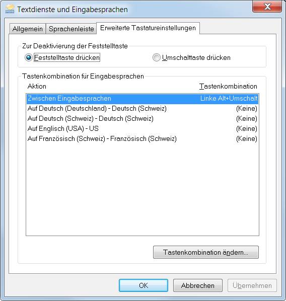 Variante 2: Tastenkombination loswerden