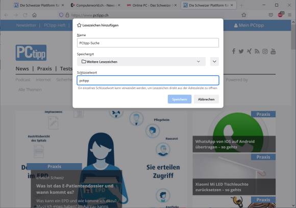 Die PCtipp-Suche direkt im Firefox einbinden