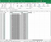 Excel-Liste mit addierten Stunden pro Tag