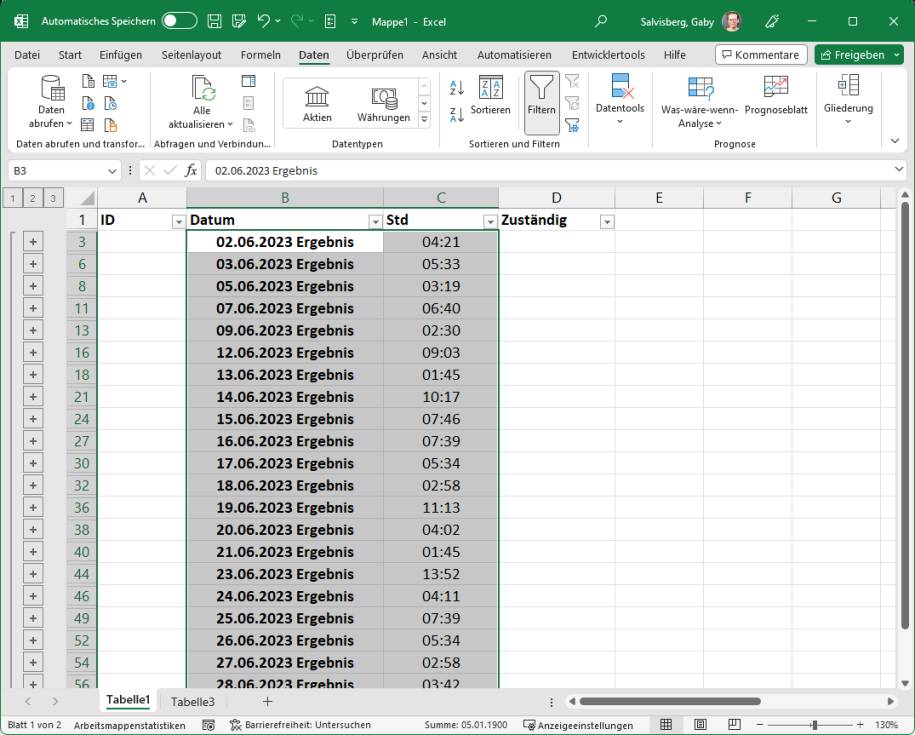 Excel nur eingeblendete Daten kopieren und einfügen pctipp.ch