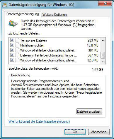 Schaffen Sie Platz auf Ihrer Festplatte