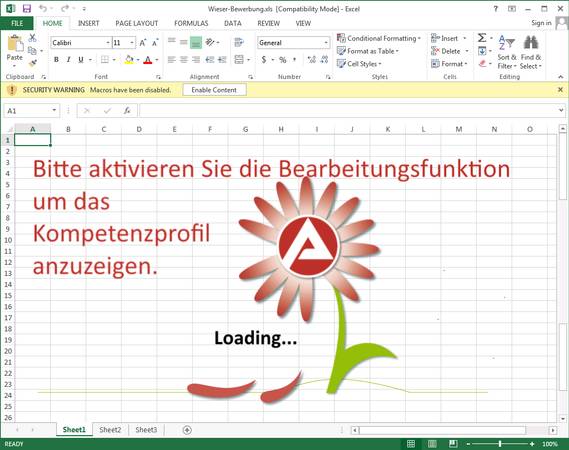 Das Excel-File gaukelt falsche Inhalte vor