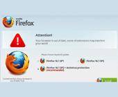 Beispiel gefälschte Update-Meldung für den Firefox