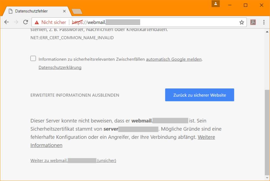 Wenn der Webbrowser meckert «Verbindung ist nicht sicher» pctipp.ch