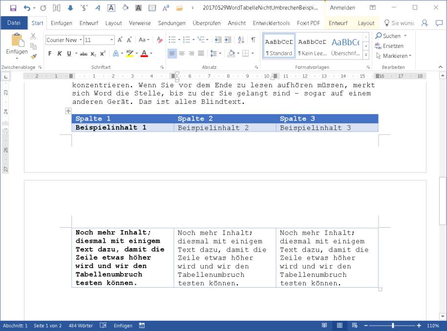 Word Tabelle bei Seitenumbruch (nicht) teilen pctipp.ch