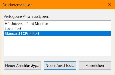 Neuen Anschluss hinzufügen