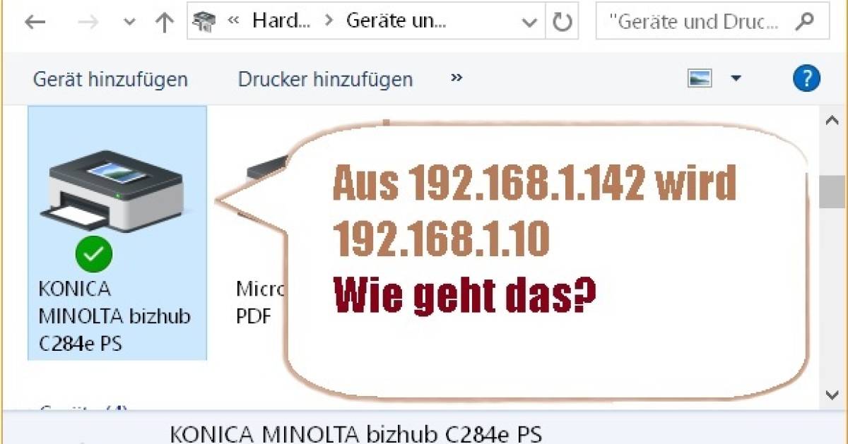 DruckerIP in den WindowsEinstellungen ändern pctipp.ch